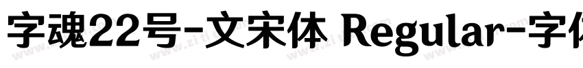 字魂22号-文宋体 Regular字体转换